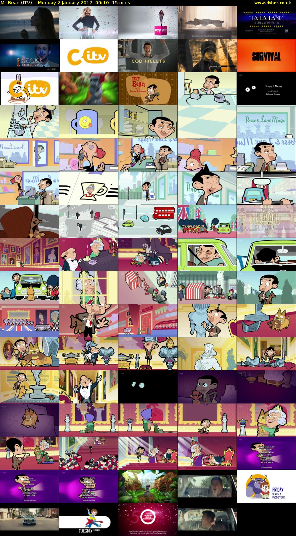 Mr Bean (ITV) Monday 2 January 2017 09:10 - 09:25