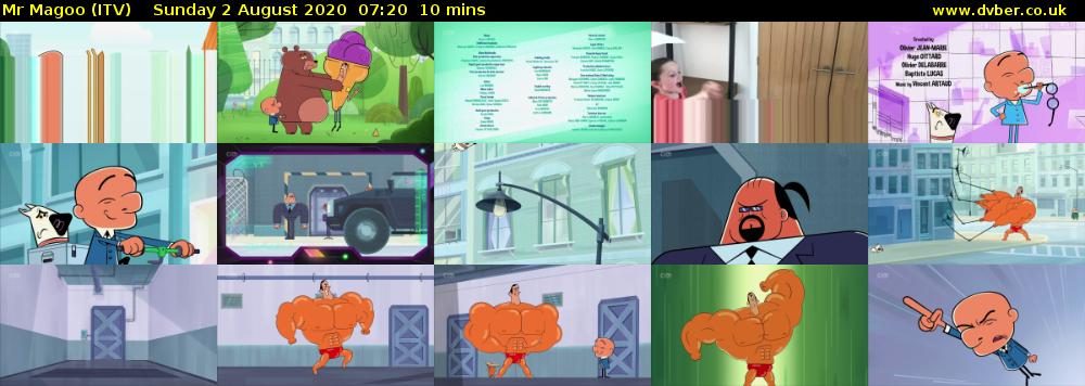 Mr Magoo (ITV) Sunday 2 August 2020 07:20 - 07:30