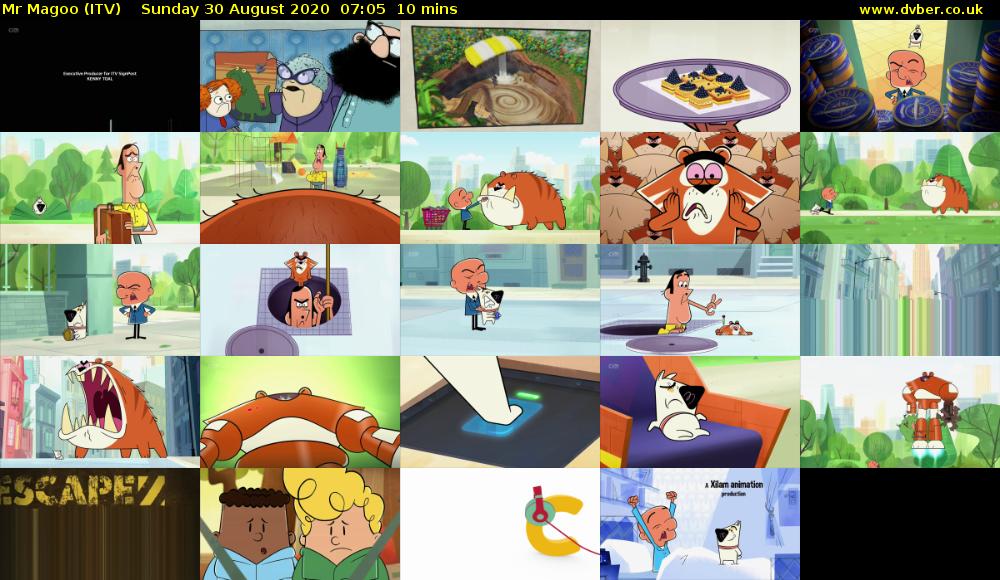 Mr Magoo (ITV) Sunday 30 August 2020 07:05 - 07:15