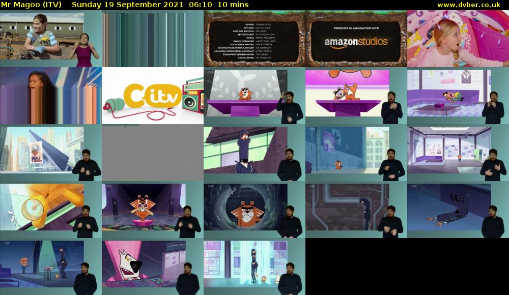 Mr Magoo (ITV) Sunday 19 September 2021 06:10 - 06:20