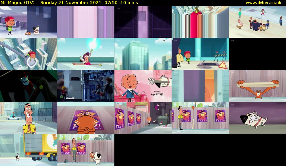 Mr Magoo (ITV) Sunday 21 November 2021 07:50 - 08:00