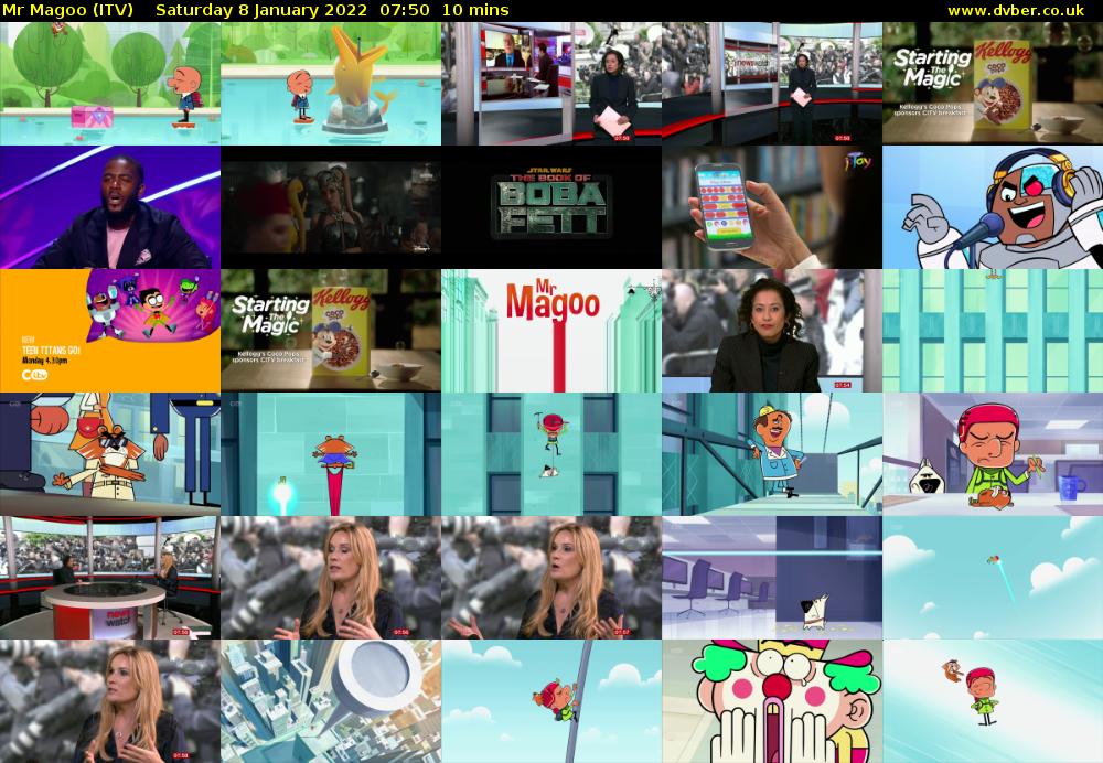 Mr Magoo (ITV) Saturday 8 January 2022 07:50 - 08:00