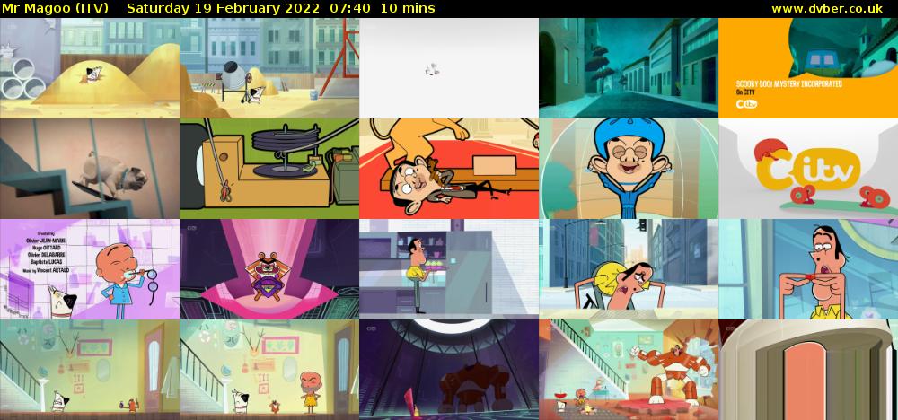 Mr Magoo (ITV) Saturday 19 February 2022 07:40 - 07:50