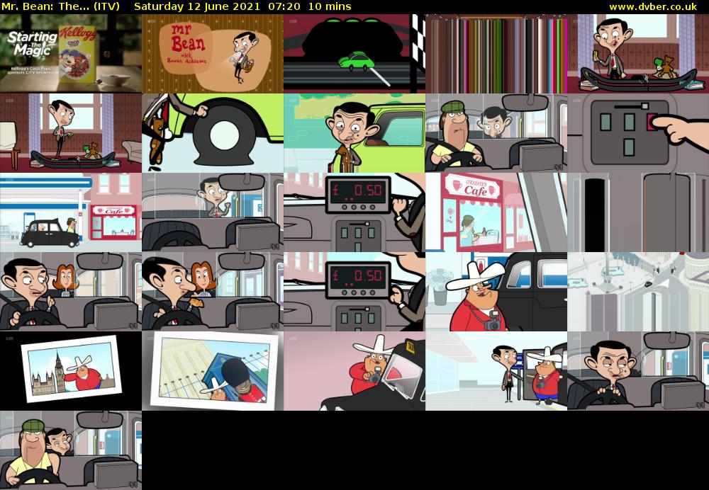 Mr. Bean: The... (ITV) Saturday 12 June 2021 07:20 - 07:30