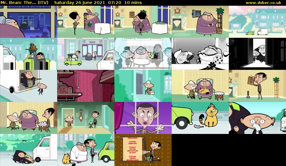 Mr. Bean: The... (ITV) Saturday 26 June 2021 07:20 - 07:30