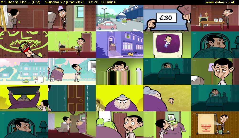 Mr. Bean: The... (ITV) Sunday 27 June 2021 07:20 - 07:30