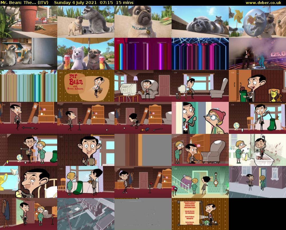 Mr. Bean: The... (ITV) Sunday 4 July 2021 07:15 - 07:30