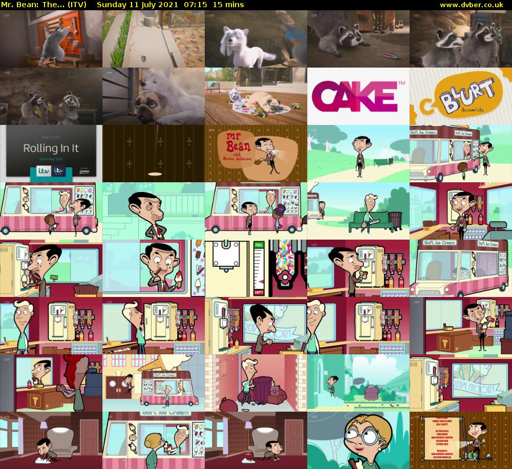 Mr. Bean: The... (ITV) Sunday 11 July 2021 07:15 - 07:30