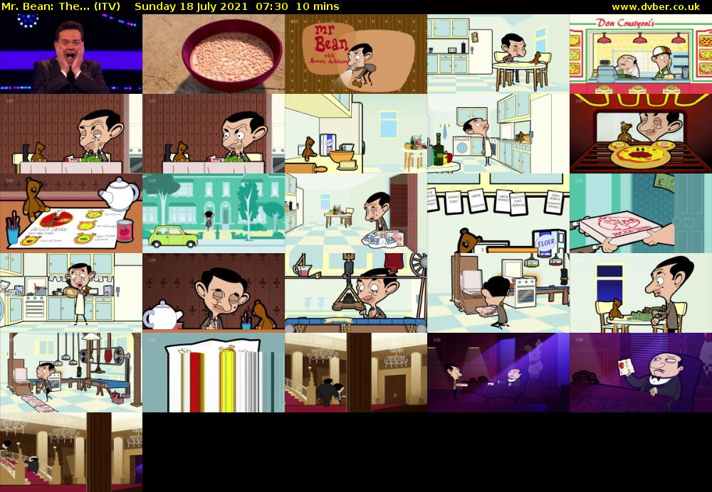 Mr. Bean: The... (ITV) Sunday 18 July 2021 07:30 - 07:40