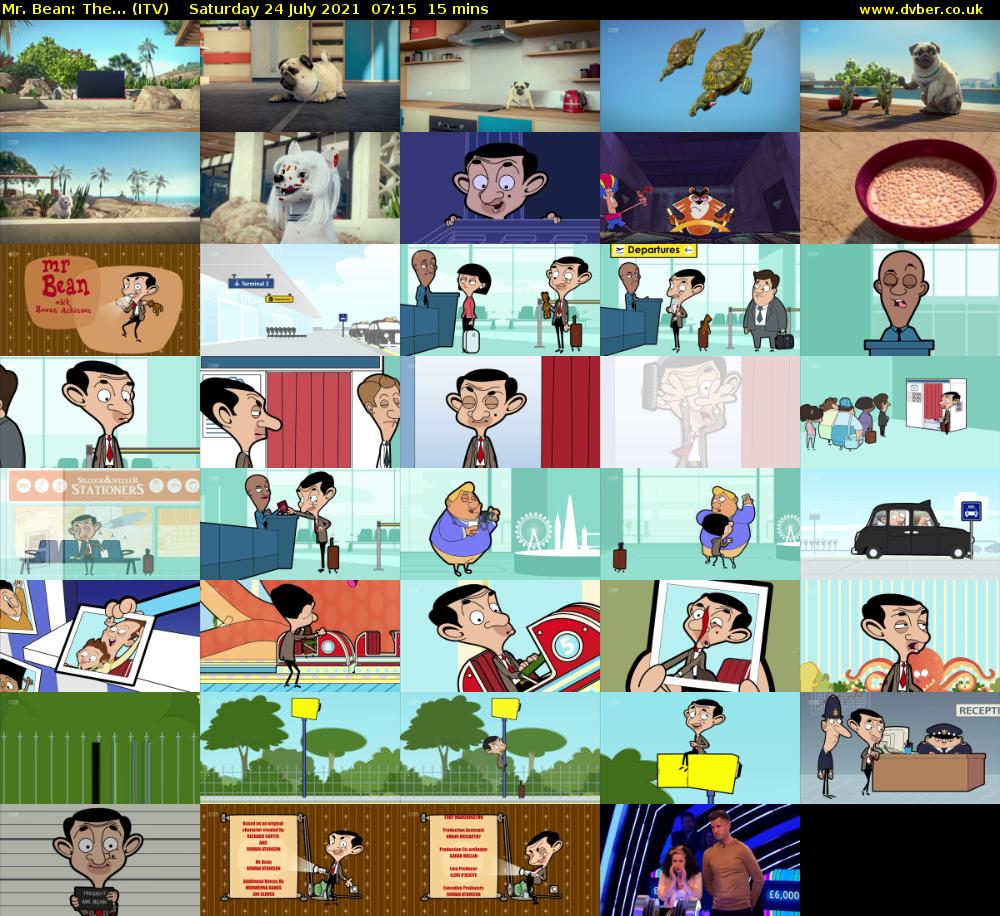 Mr. Bean: The... (ITV) Saturday 24 July 2021 07:15 - 07:30