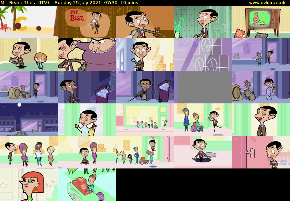 Mr. Bean: The... (ITV) Sunday 25 July 2021 07:30 - 07:40