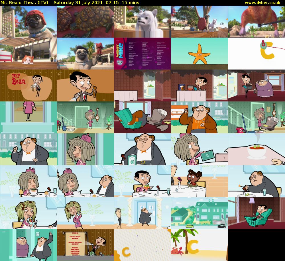 Mr. Bean: The... (ITV) Saturday 31 July 2021 07:15 - 07:30