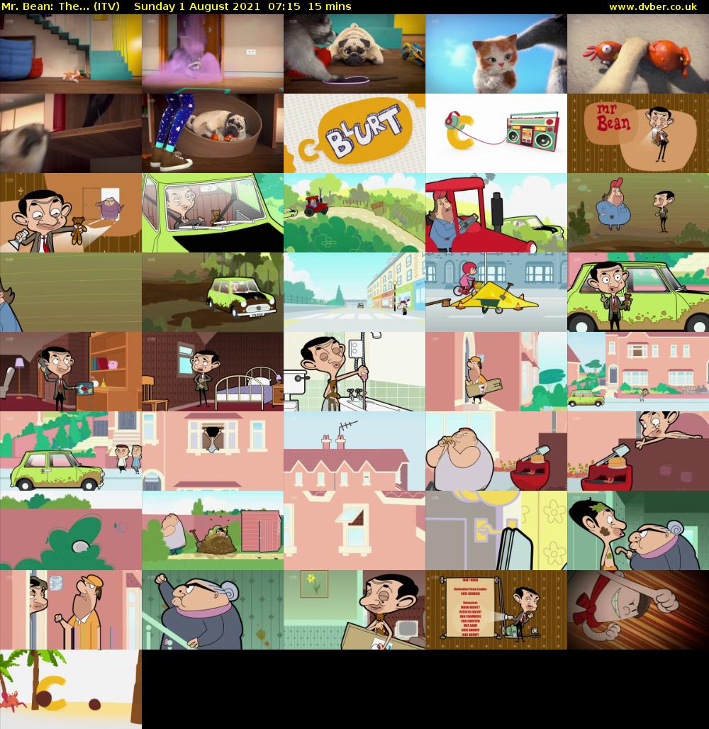 Mr. Bean: The... (ITV) Sunday 1 August 2021 07:15 - 07:30