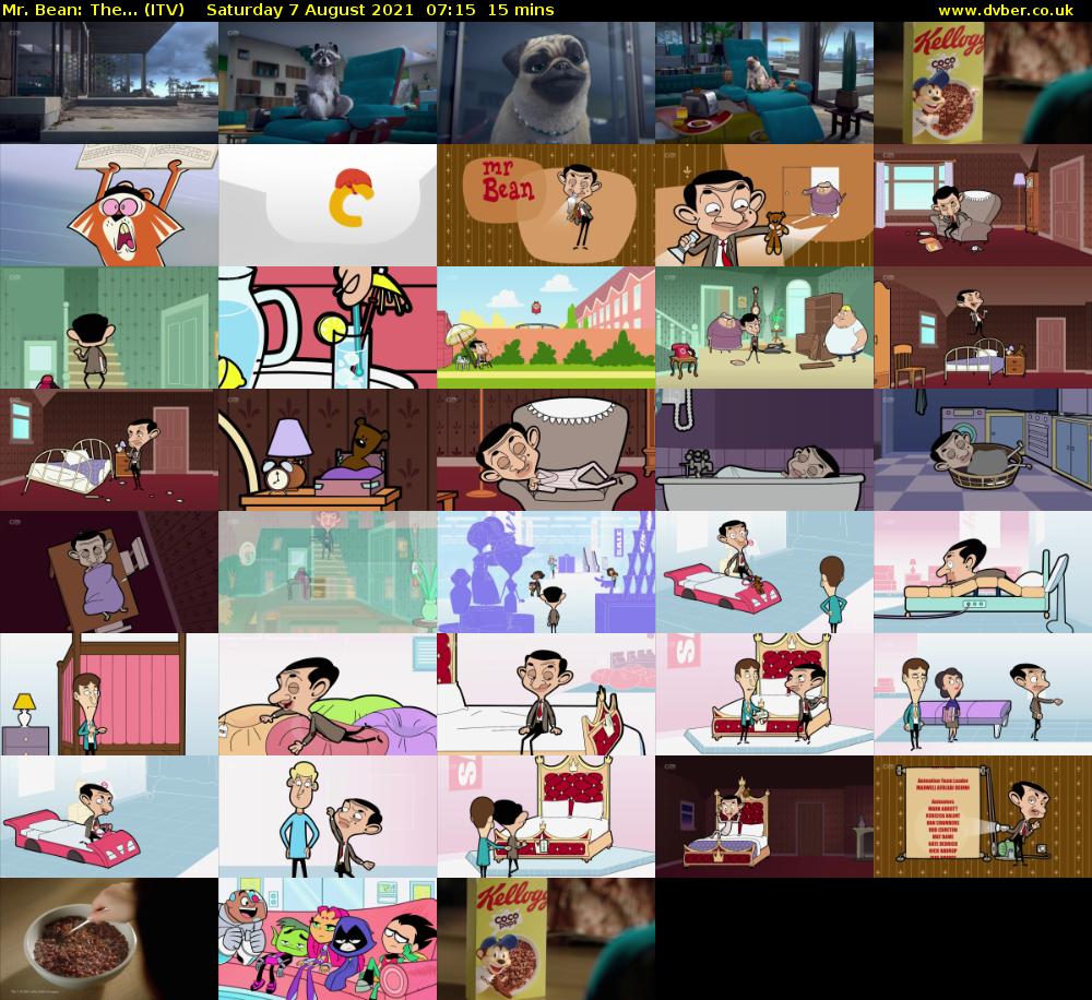 Mr. Bean: The... (ITV) Saturday 7 August 2021 07:15 - 07:30