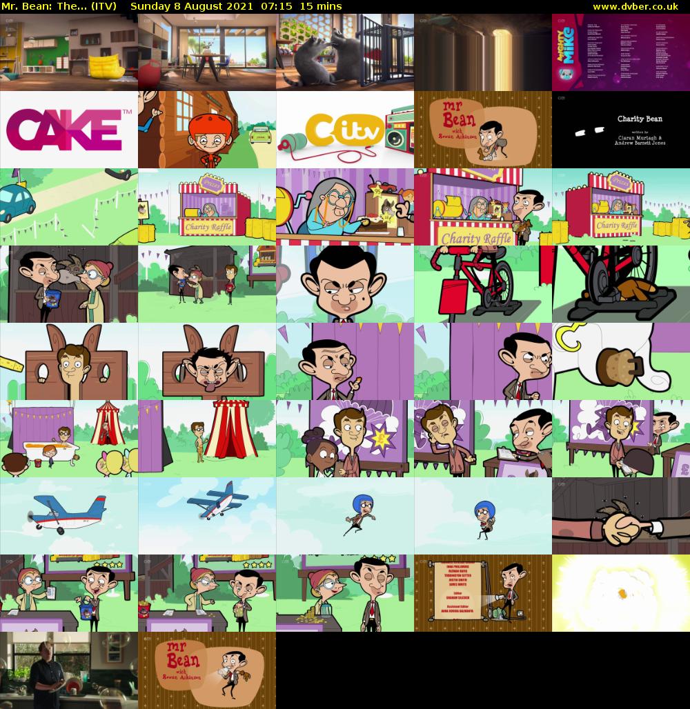 Mr. Bean: The... (ITV) Sunday 8 August 2021 07:15 - 07:30