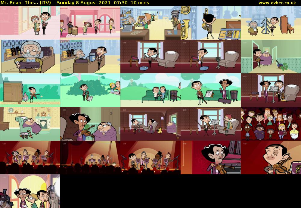 Mr. Bean: The... (ITV) Sunday 8 August 2021 07:30 - 07:40