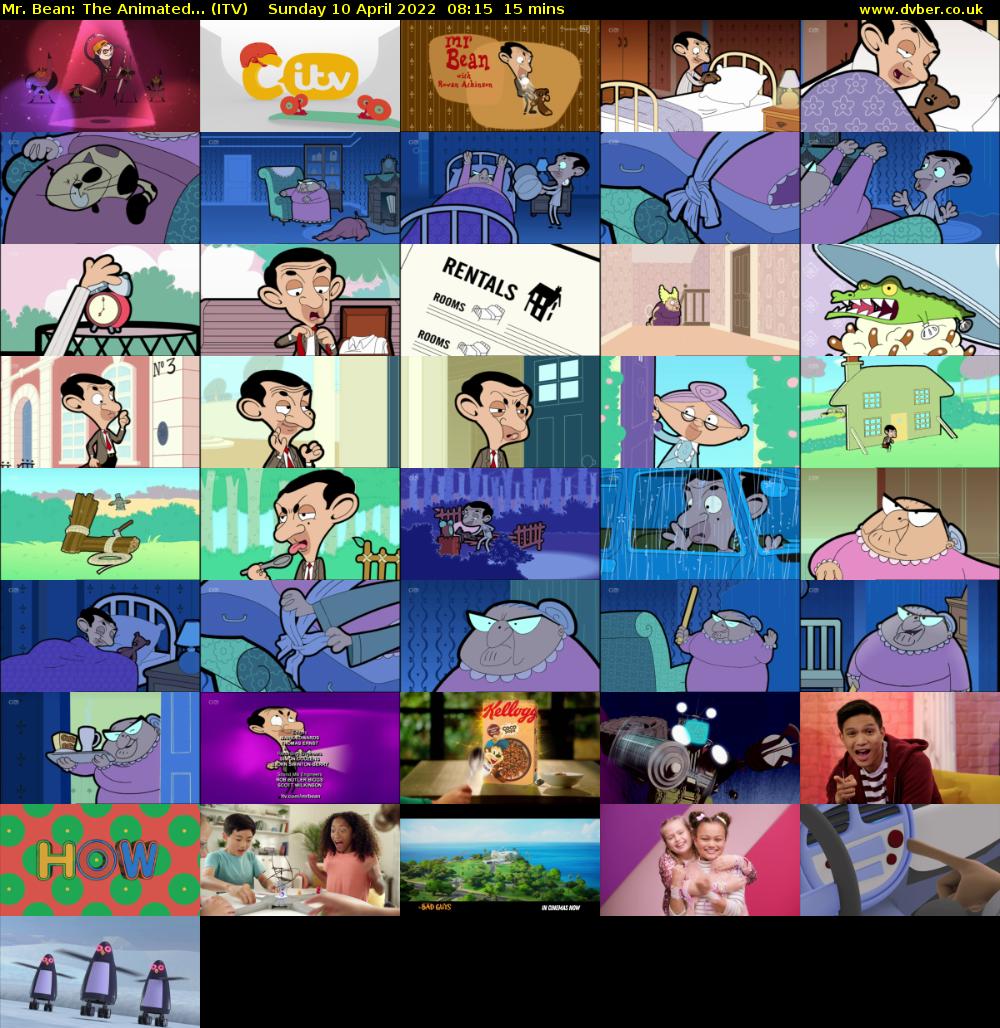 Mr. Bean: The Animated... (ITV) Sunday 10 April 2022 08:15 - 08:30