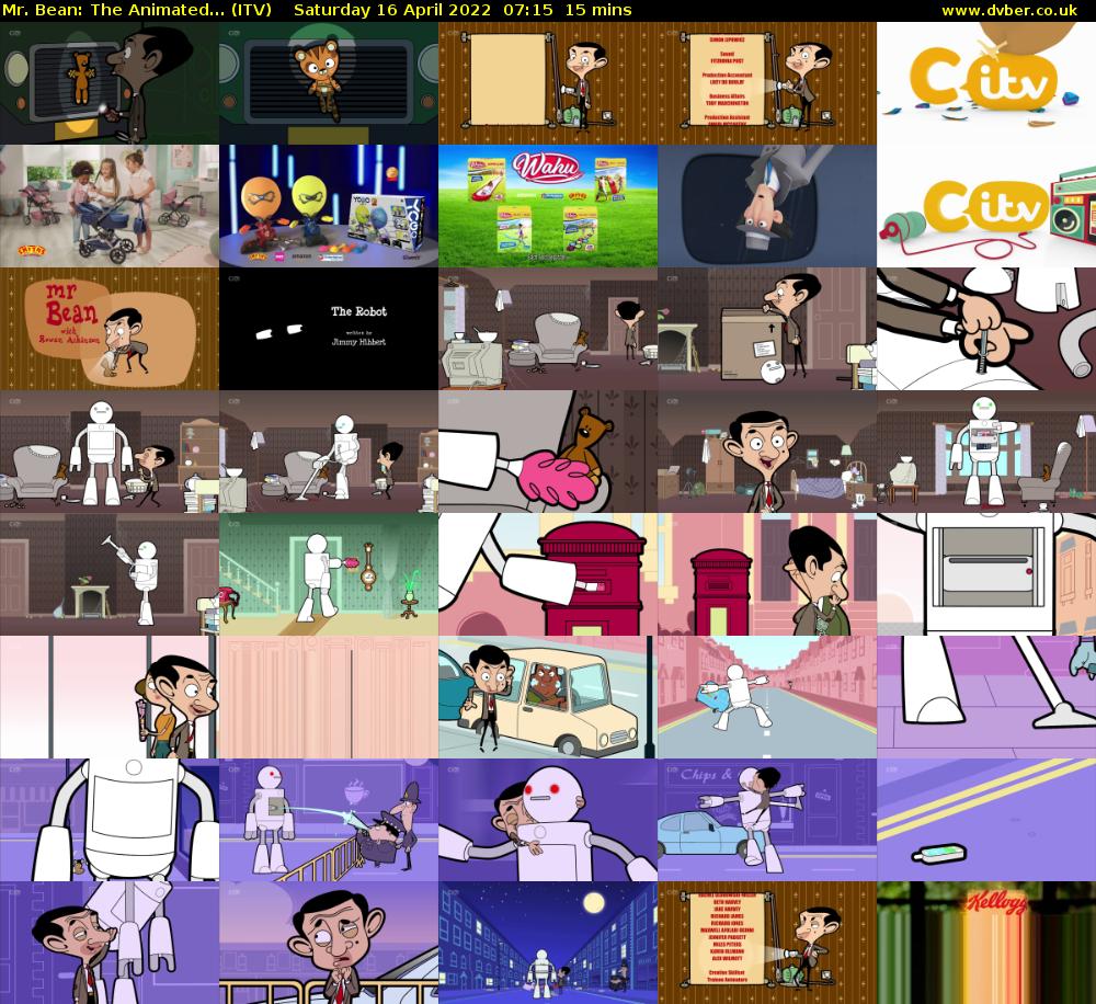 Mr. Bean: The Animated... (ITV) Saturday 16 April 2022 07:15 - 07:30