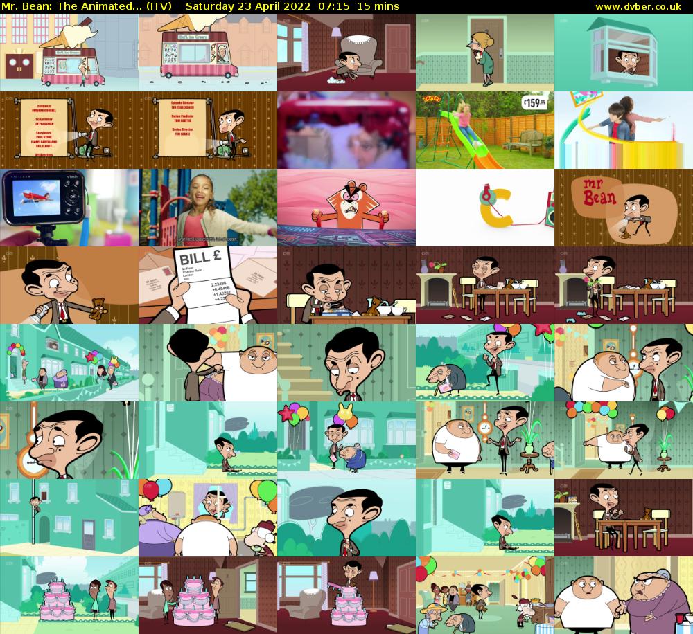 Mr. Bean: The Animated... (ITV) Saturday 23 April 2022 07:15 - 07:30