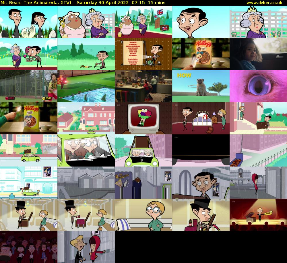 Mr. Bean: The Animated... (ITV) Saturday 30 April 2022 07:15 - 07:30