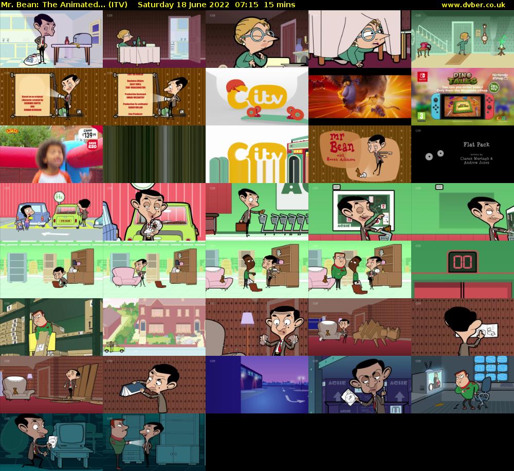 Mr. Bean: The Animated... (ITV) Saturday 18 June 2022 07:15 - 07:30