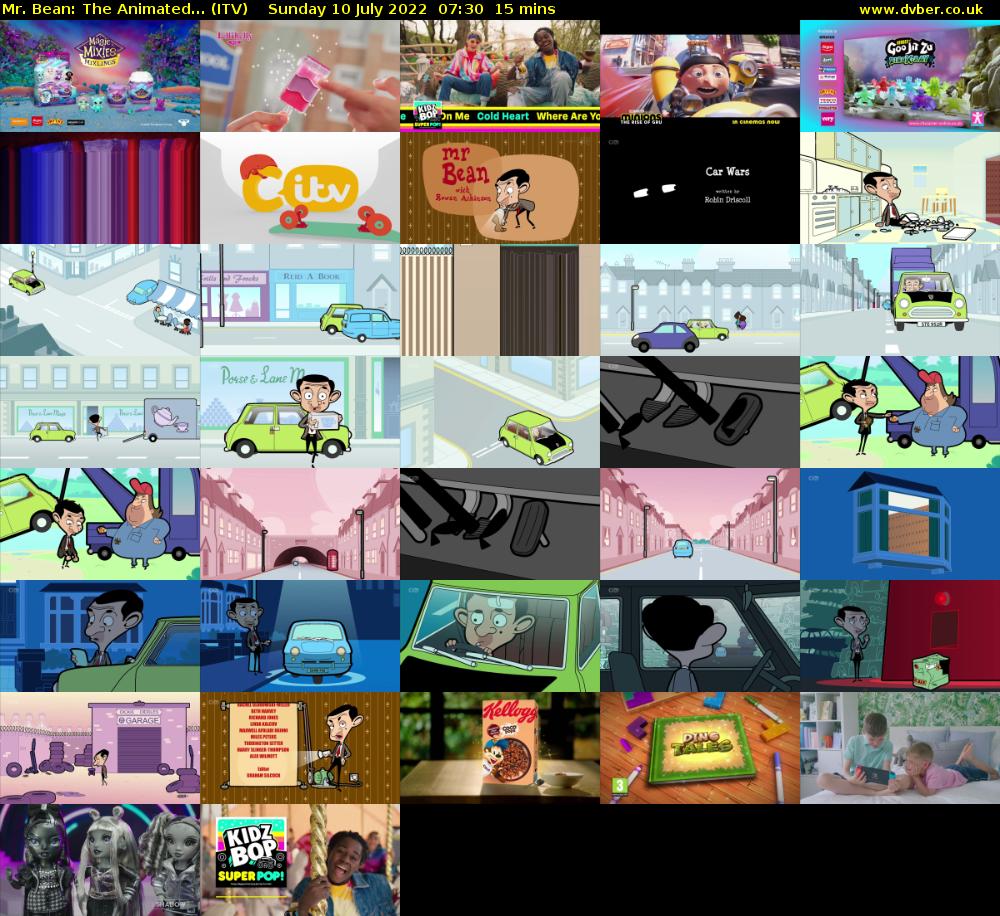 Mr. Bean: The Animated... (ITV) Sunday 10 July 2022 07:30 - 07:45