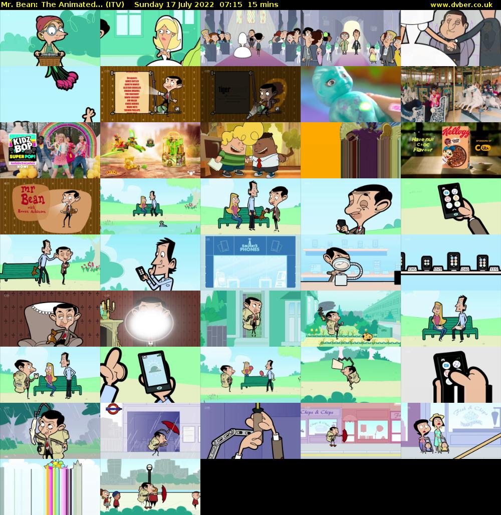 Mr. Bean: The Animated... (ITV) Sunday 17 July 2022 07:15 - 07:30