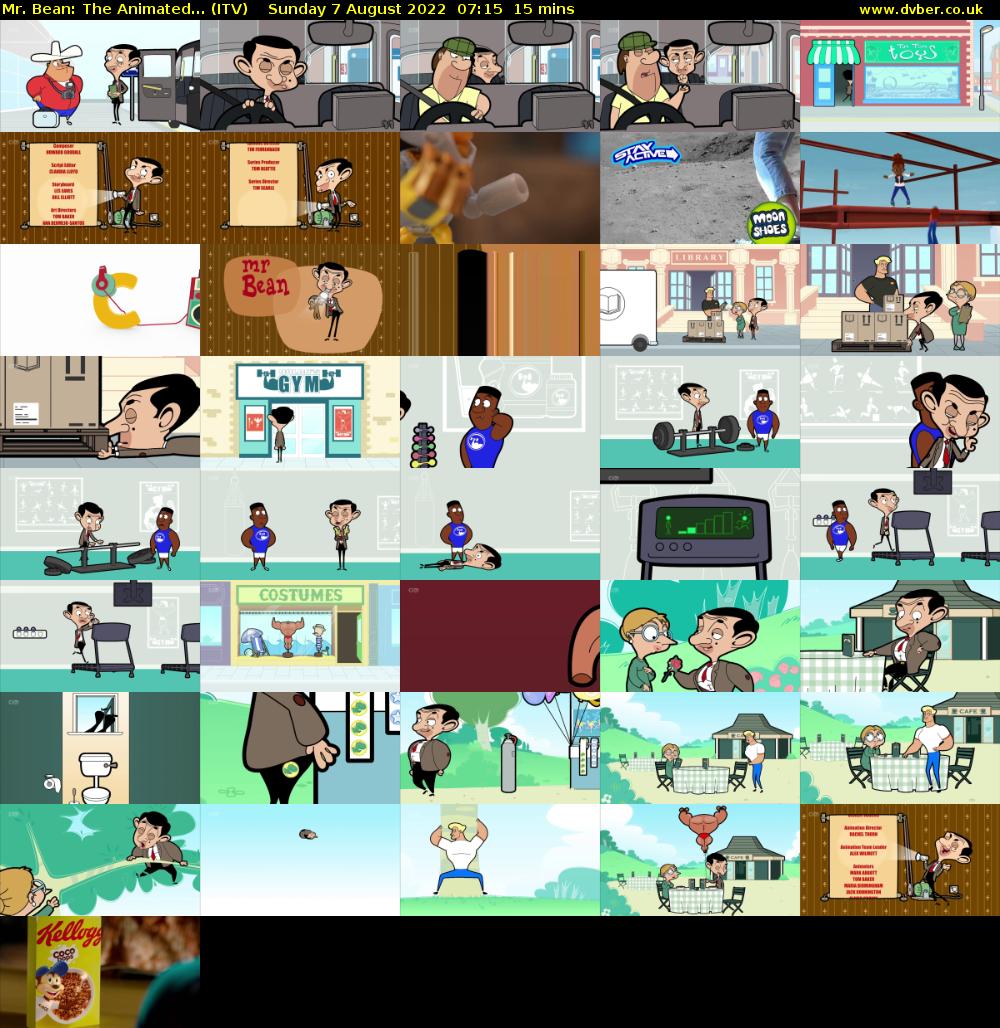 Mr. Bean: The Animated... (ITV) Sunday 7 August 2022 07:15 - 07:30