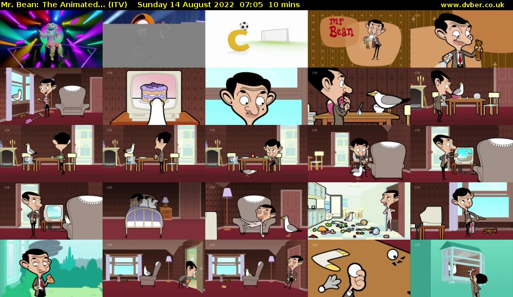 Mr. Bean: The Animated... (ITV) Sunday 14 August 2022 07:05 - 07:15