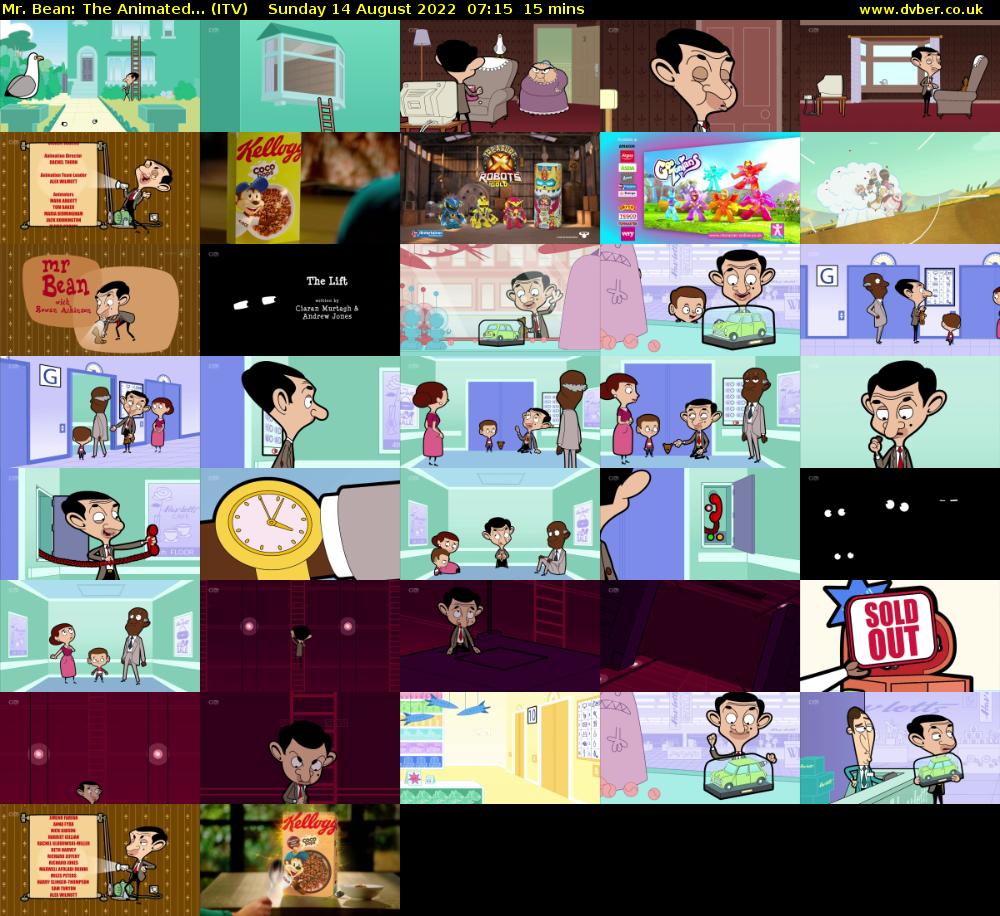 Mr. Bean: The Animated... (ITV) Sunday 14 August 2022 07:15 - 07:30