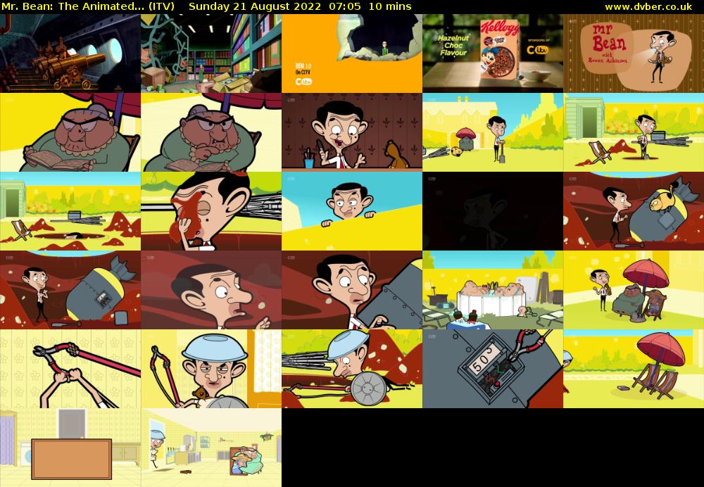 Mr. Bean: The Animated... (ITV) Sunday 21 August 2022 07:05 - 07:15