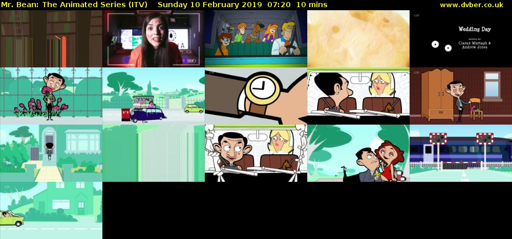Mr. Bean: The Animated Series (ITV) Sunday 10 February 2019 07:20 - 07:30