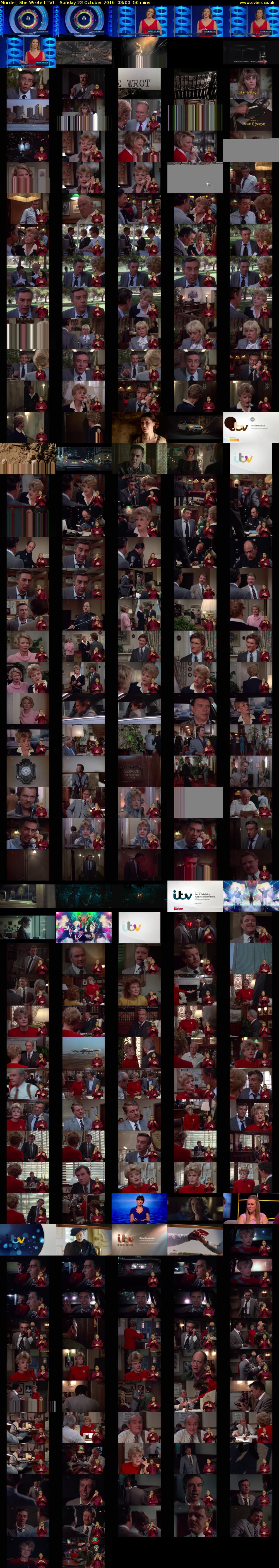Murder, She Wrote (ITV) Sunday 23 October 2016 03:00 - 03:50