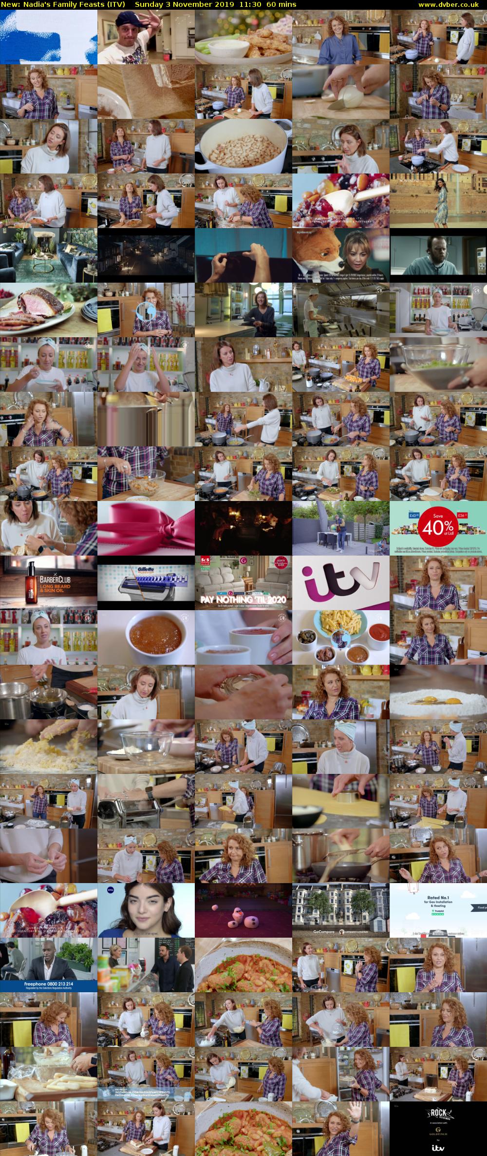 Nadia's Family Feasts (ITV) Sunday 3 November 2019 11:30 - 12:30