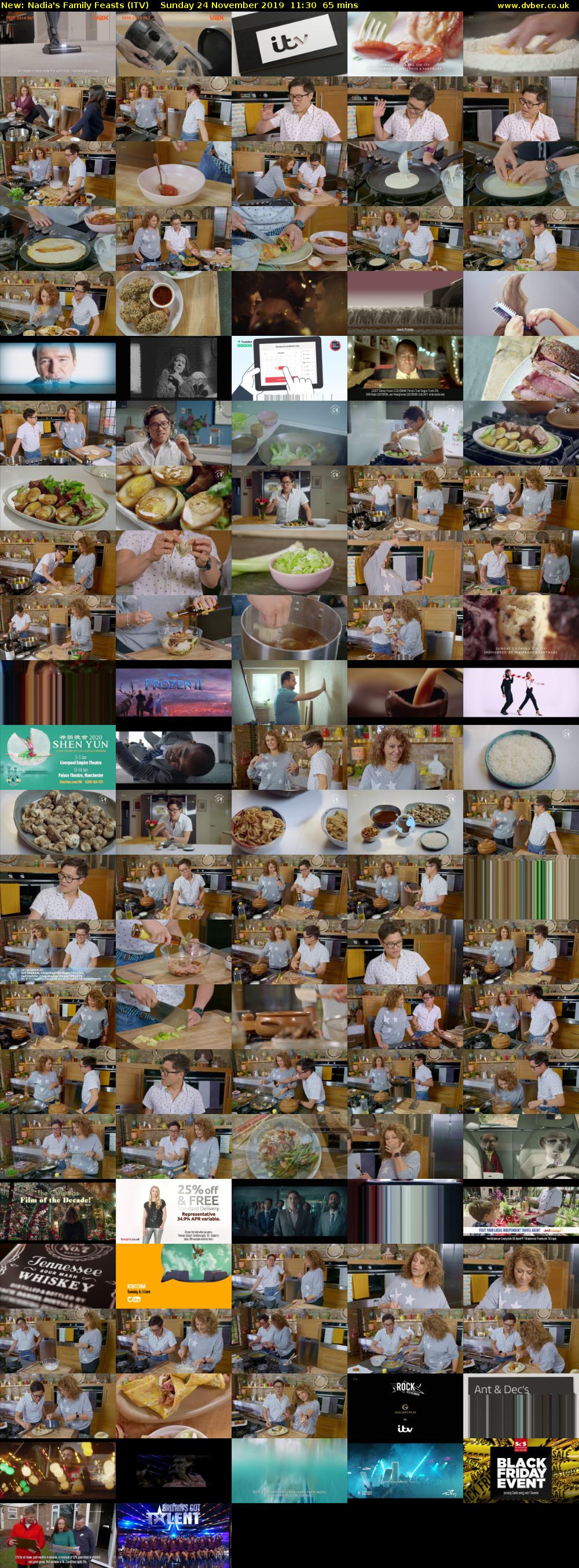 Nadia's Family Feasts (ITV) Sunday 24 November 2019 11:30 - 12:35