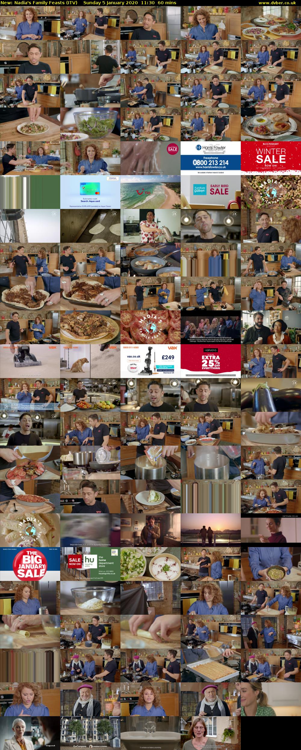 Nadia's Family Feasts (ITV) Sunday 5 January 2020 11:30 - 12:30