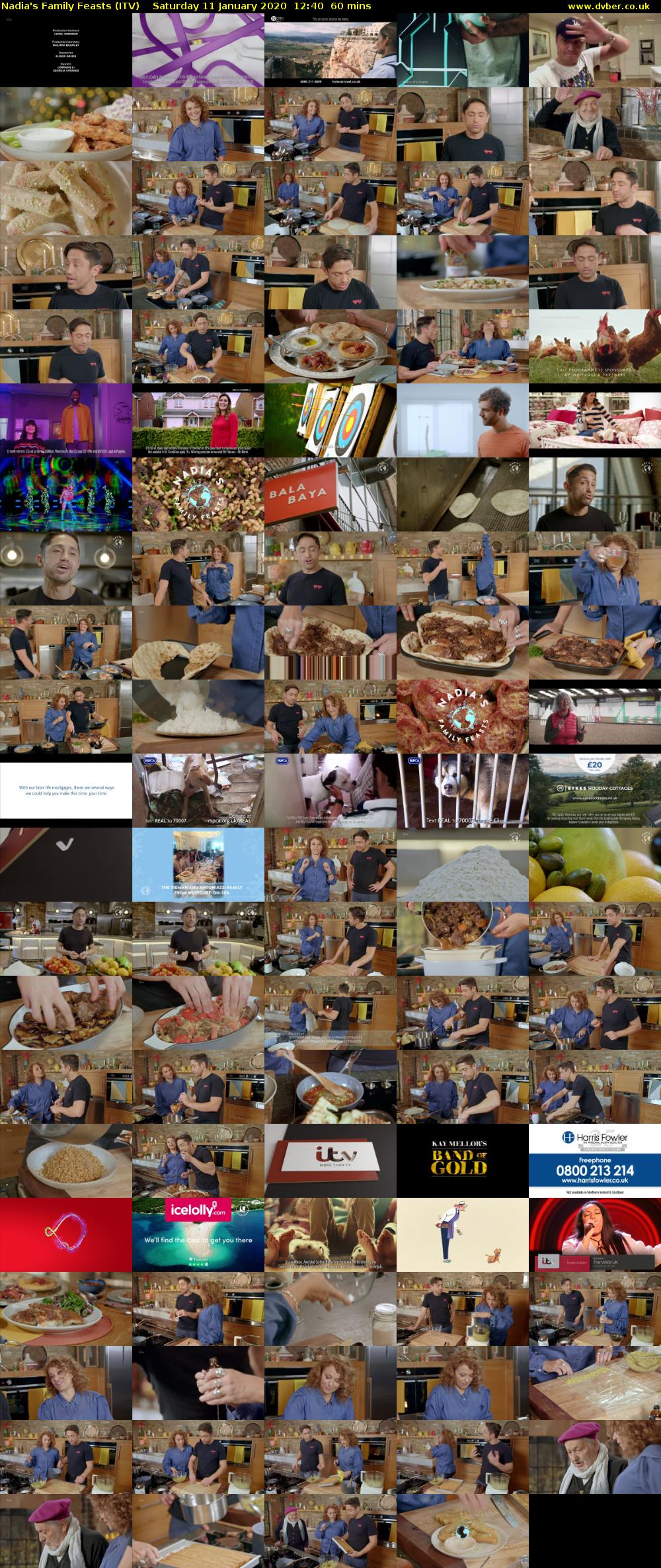 Nadia's Family Feasts (ITV) Saturday 11 January 2020 12:40 - 13:40
