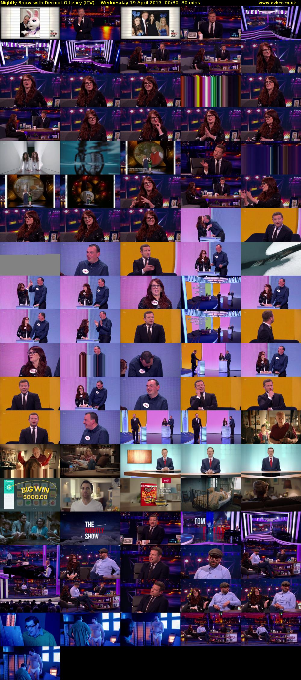Nightly Show with Dermot O'Leary (ITV) Wednesday 19 April 2017 00:30 - 01:00