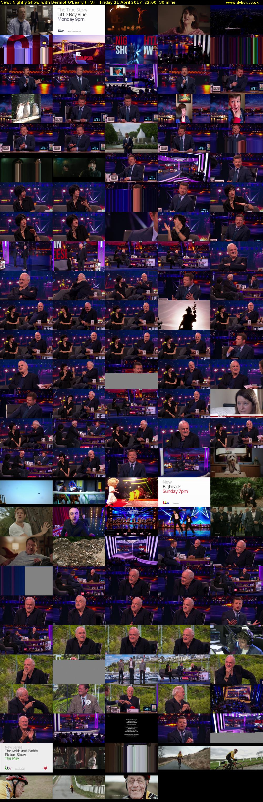 Nightly Show with Dermot O'Leary (ITV) Friday 21 April 2017 22:00 - 22:30