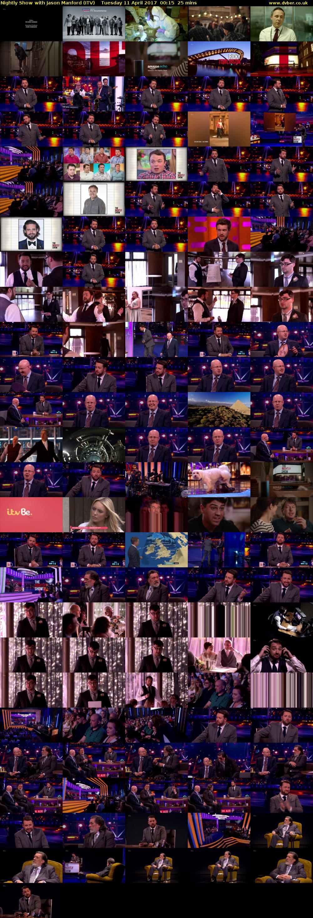 Nightly Show with Jason Manford (ITV) Tuesday 11 April 2017 00:15 - 00:40
