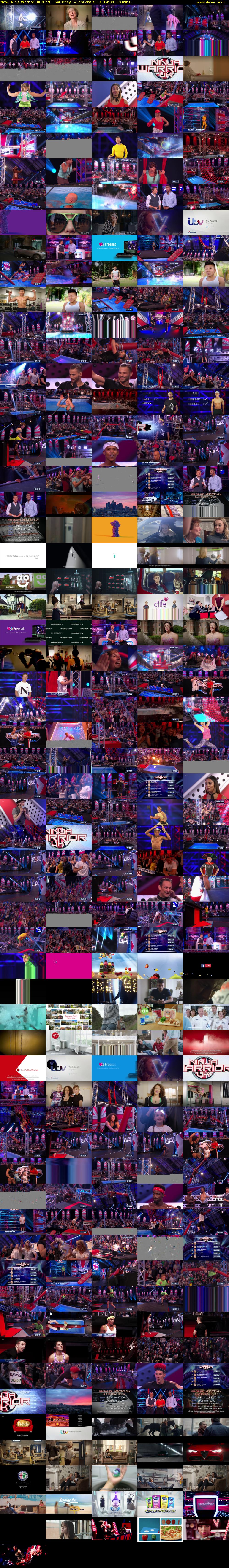 Ninja Warrior UK (ITV) Saturday 14 January 2017 19:00 - 20:00