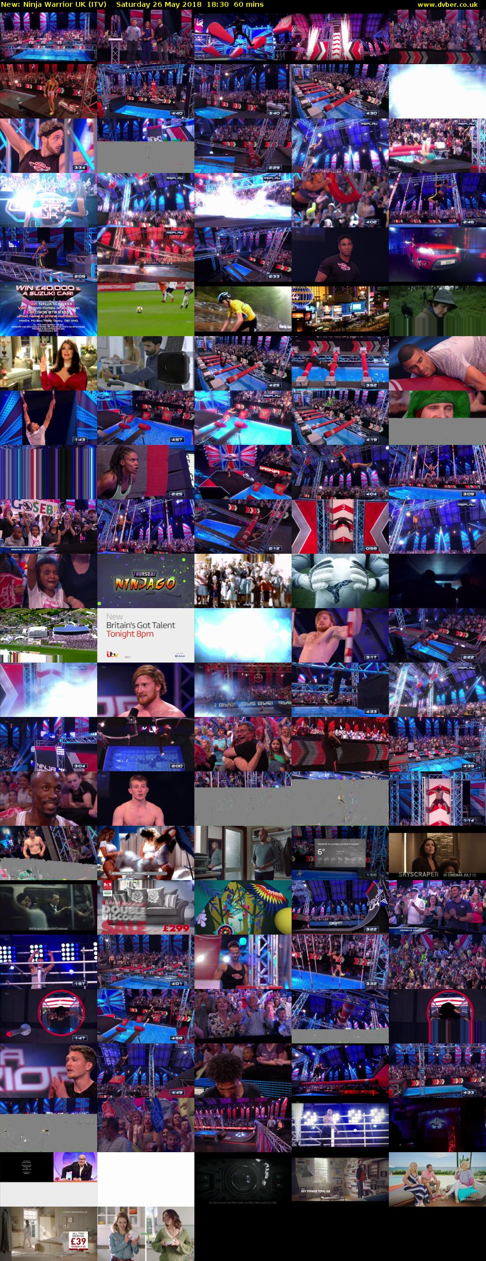 Ninja Warrior UK (ITV) Saturday 26 May 2018 18:30 - 19:30