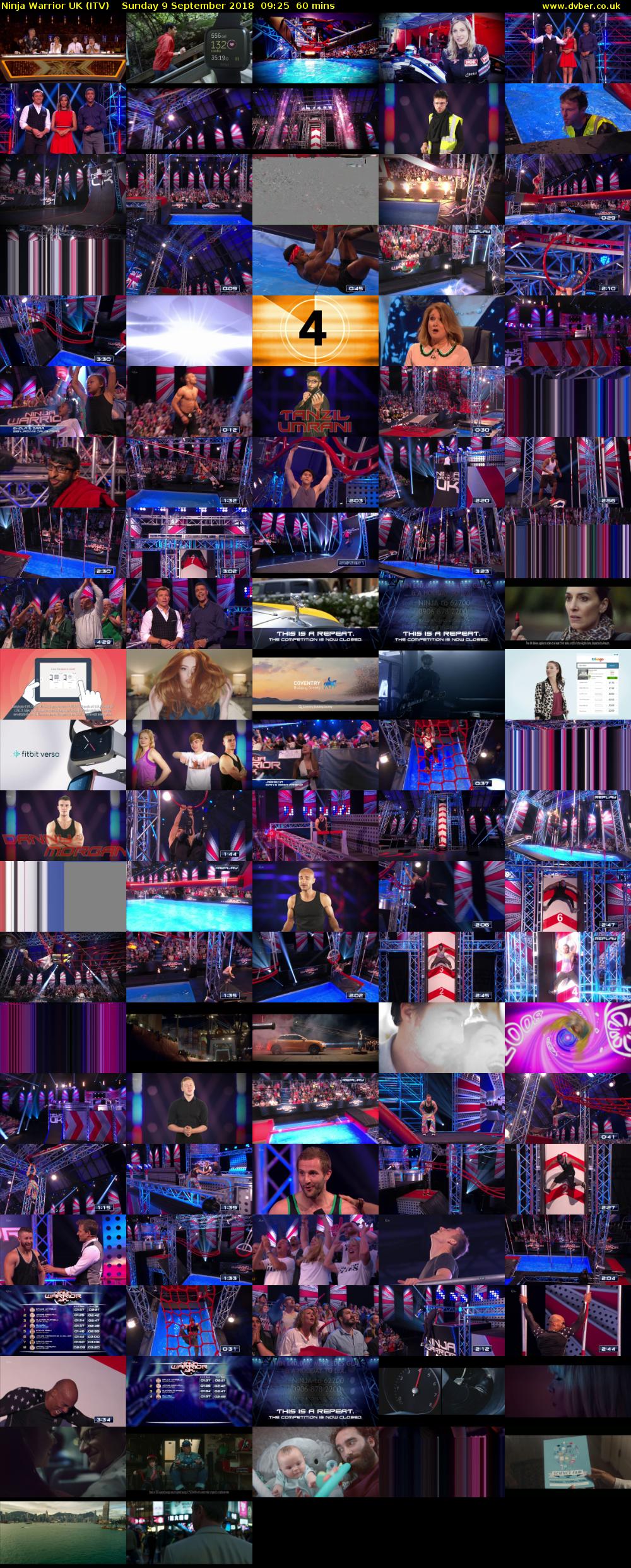 Ninja Warrior UK (ITV) Sunday 9 September 2018 09:25 - 10:25