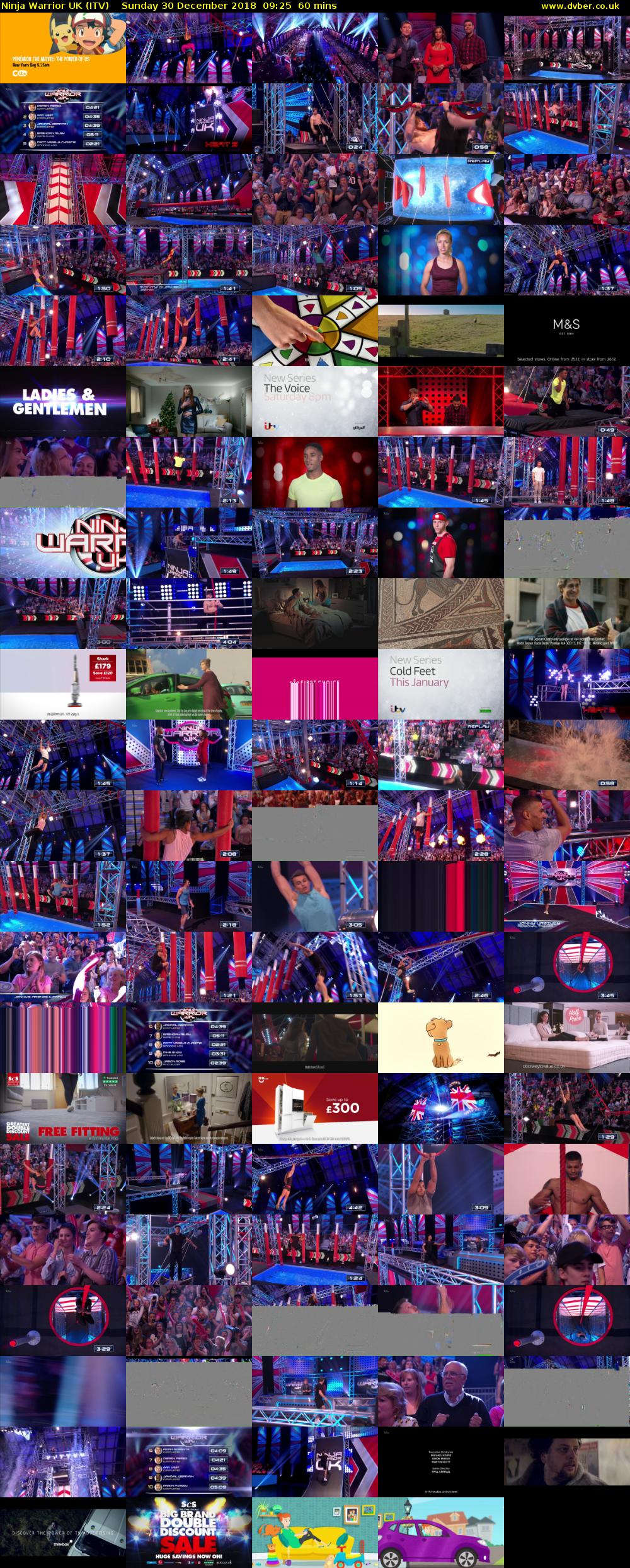 Ninja Warrior UK (ITV) Sunday 30 December 2018 09:25 - 10:25