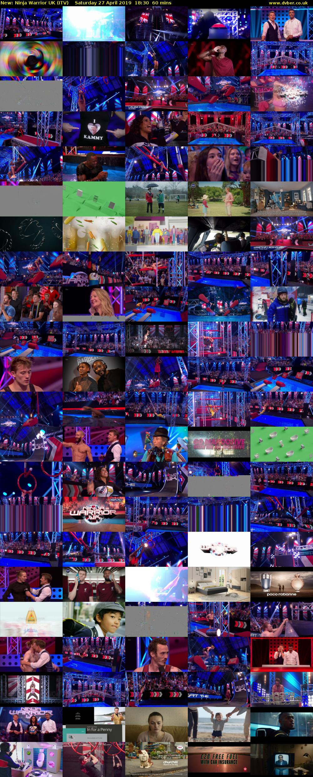 Ninja Warrior UK (ITV) Saturday 27 April 2019 18:30 - 19:30