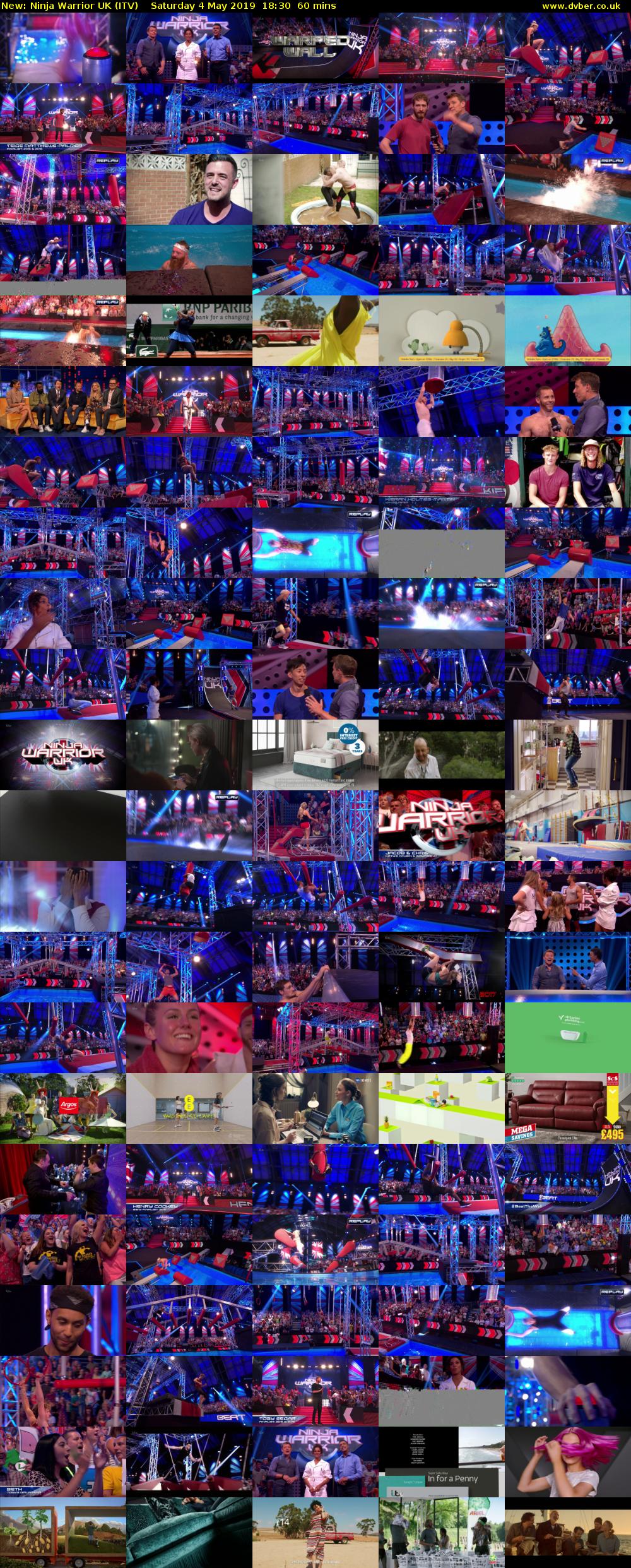 Ninja Warrior UK (ITV) Saturday 4 May 2019 18:30 - 19:30
