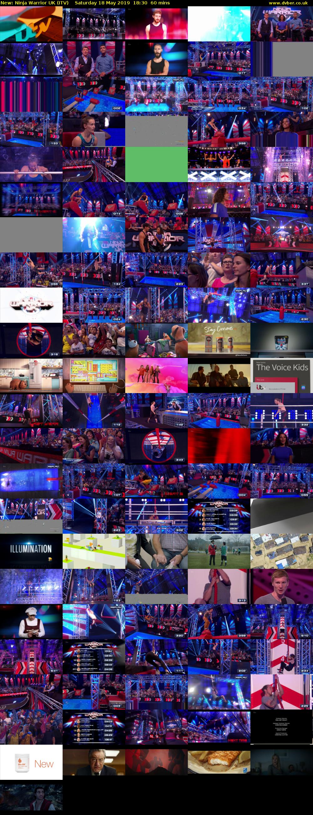 Ninja Warrior UK (ITV) Saturday 18 May 2019 18:30 - 19:30
