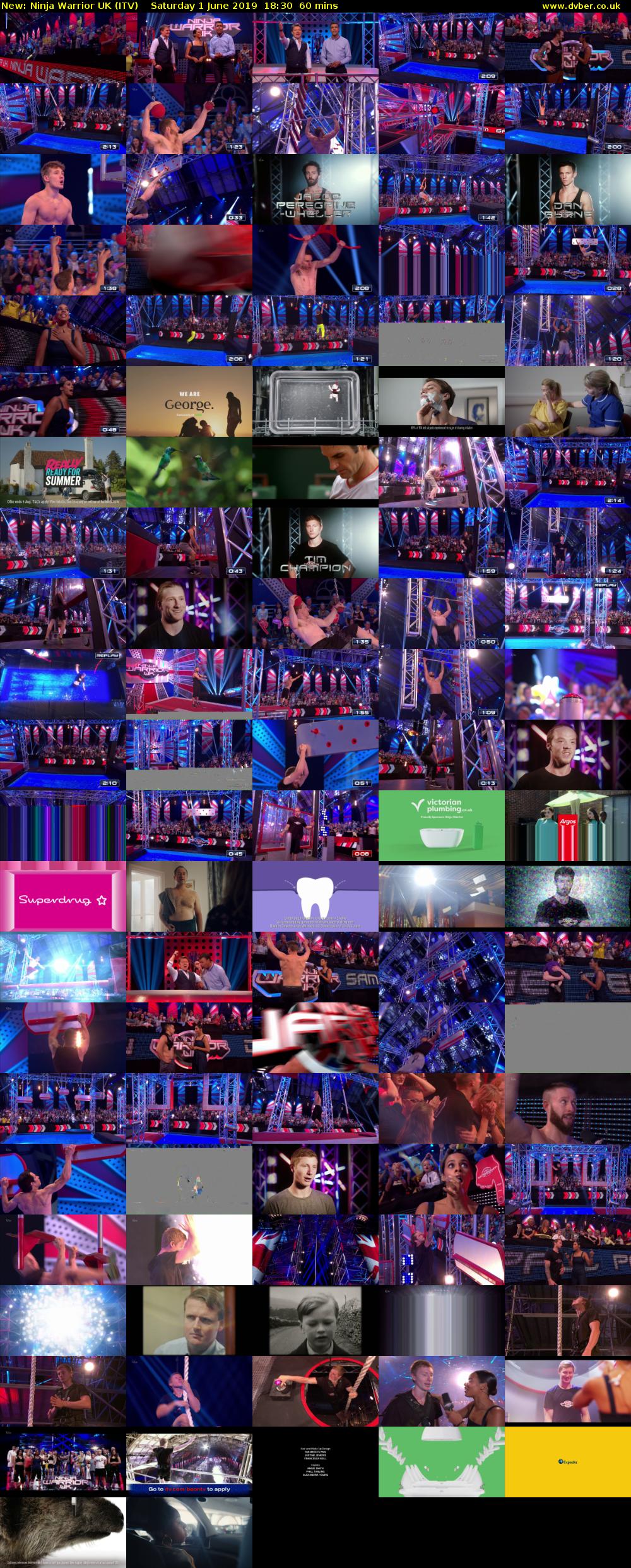 Ninja Warrior UK (ITV) Saturday 1 June 2019 18:30 - 19:30