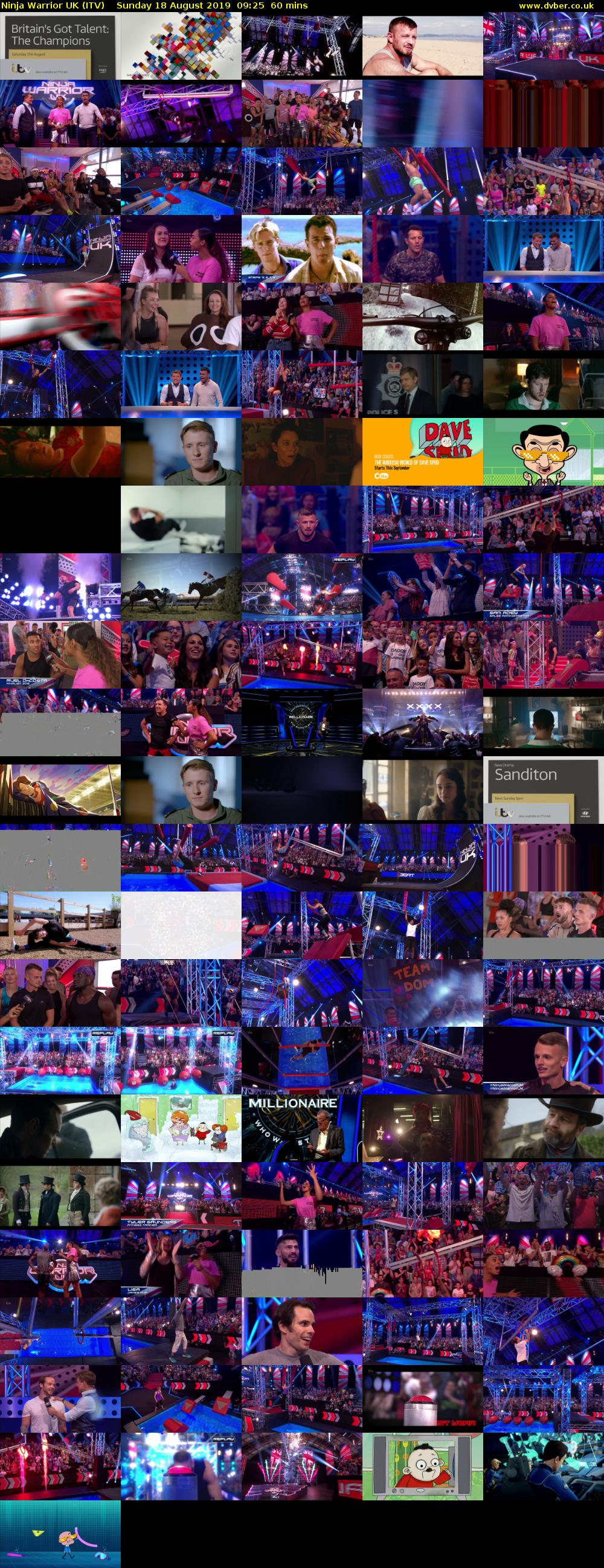 Ninja Warrior UK (ITV) Sunday 18 August 2019 09:25 - 10:25
