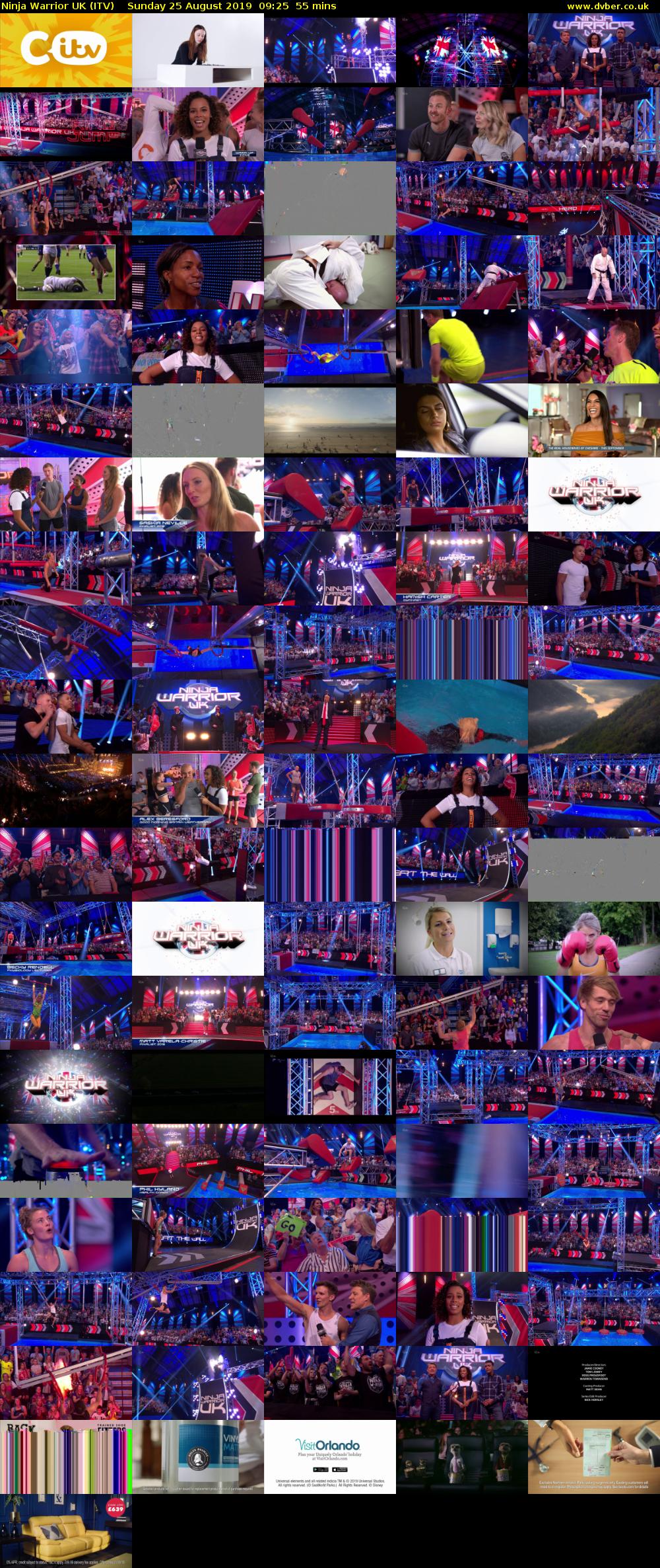 Ninja Warrior UK (ITV) Sunday 25 August 2019 09:25 - 10:20
